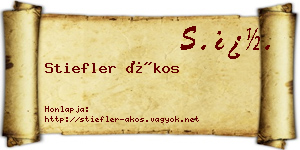 Stiefler Ákos névjegykártya
